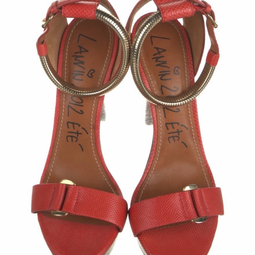 Lanvin Red Women's Heels - Picture 8 of 9